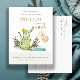 Postal El lagarto de Chomp en el pantano cualquier cumple