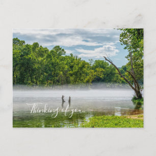 Postal El Lago Taneycomo La Niebla Veraniega Pensando En