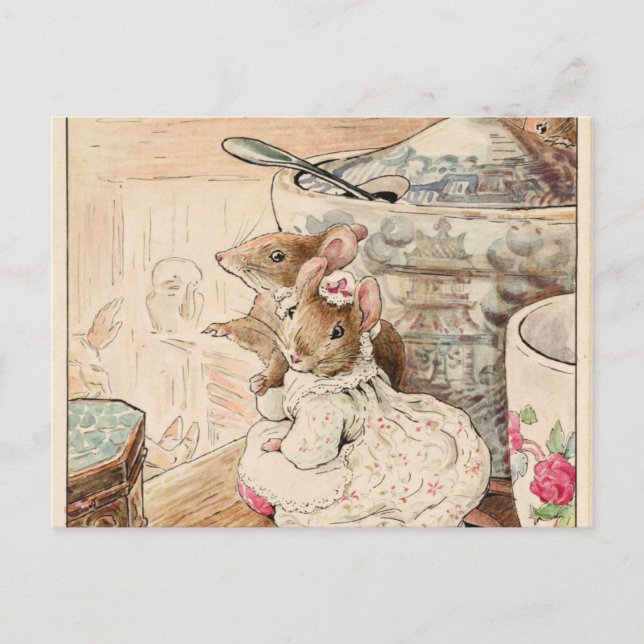 Postal El lamento de Gloucester Tailor por Beatrix Potter (Anverso)