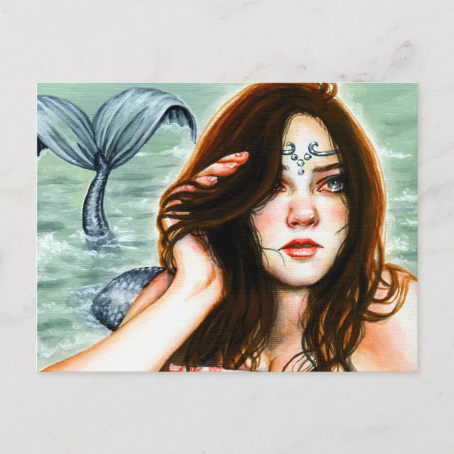 Postal El lamento de la sirena (Anverso)