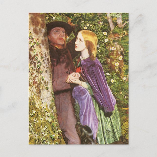 Postal El largo compromiso de Arthur Hughes, el arte vint (Anverso)