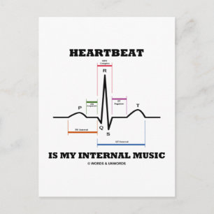 Postal El latido es mi música interna (ECG/EKG)