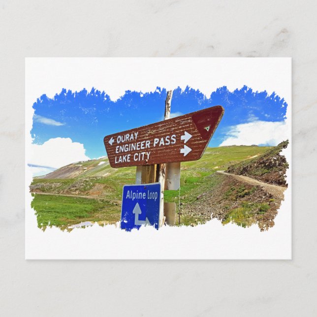 Postal El lazo alpino (Anverso)