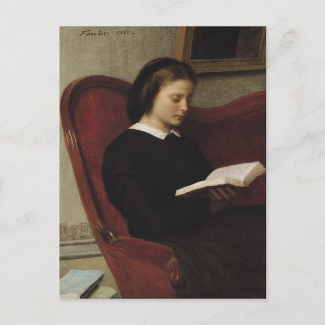 Postal El lector, 1861 (Anverso)