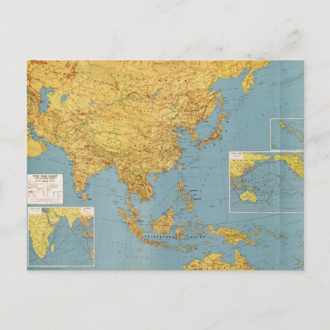 Postal El Lejano Oriente y las zonas adyacentes (Mapa 194 (Anverso)