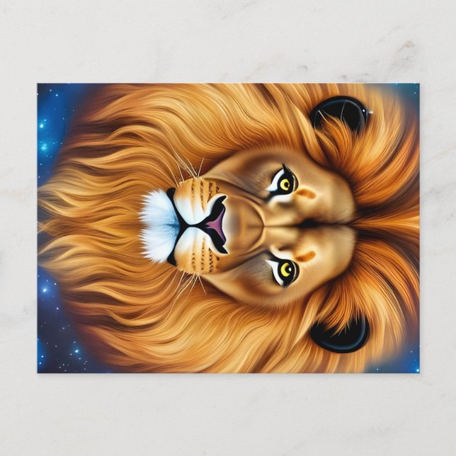 Postal El león (Anverso)