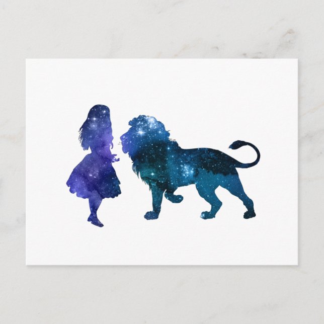Postal El león (Anverso)