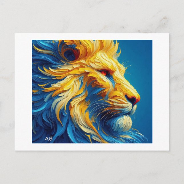 Postal El León, (Anverso)