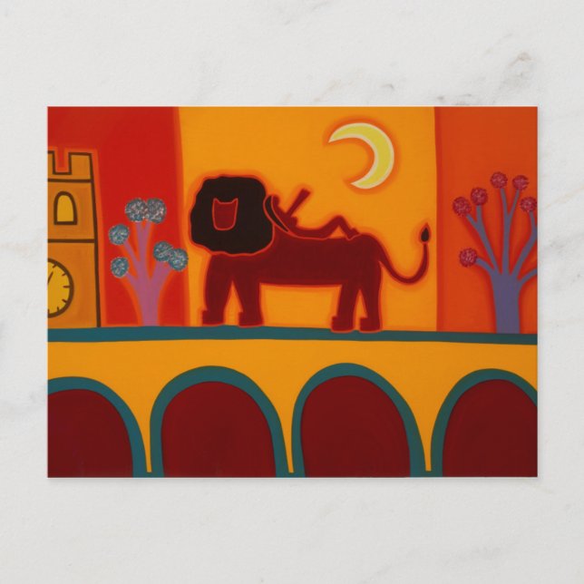 Postal El león de Fulham Broadway 2008 (Anverso)