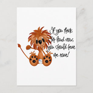 Postal El león del bebé me oye rugir las camisetas y los