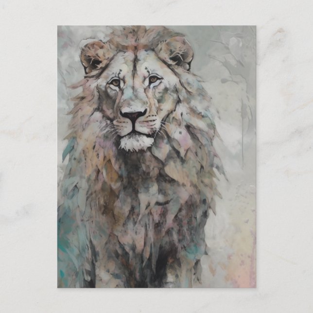 Postal El León Feliz (Anverso)