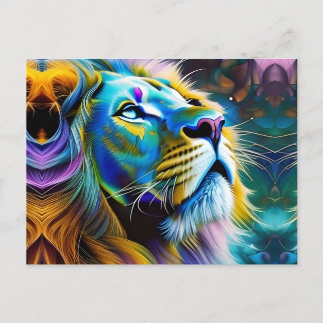 Postal El León, Rey De Todos Los Gatos (Anverso)