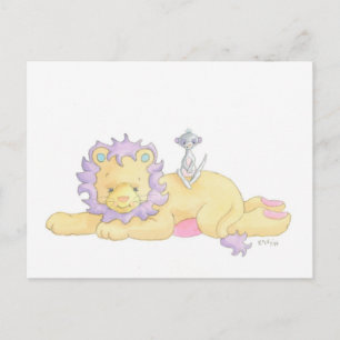 Postal El León y el Meerkat