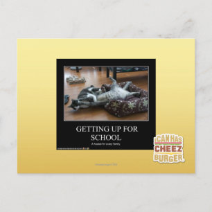 Postal El levantarse para la escuela