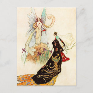 Postal El libro de las hadas: la mariposa