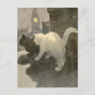 Postal El libro del gato: Una noche