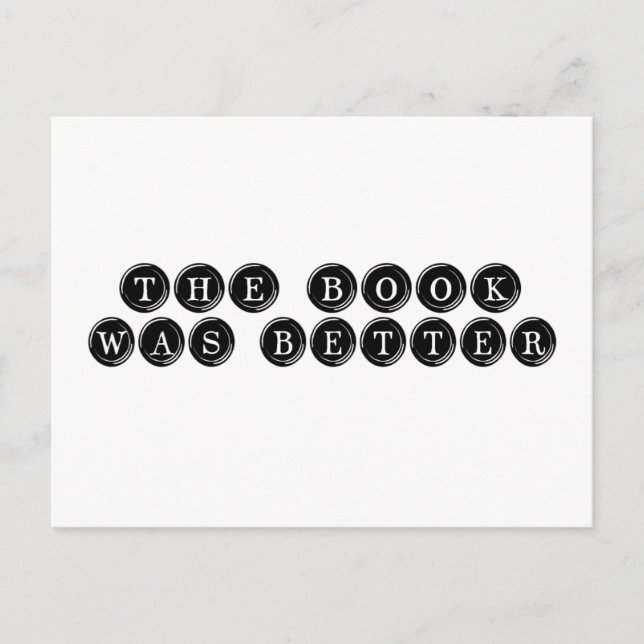 Postal El Libro Era Mejor (Anverso)