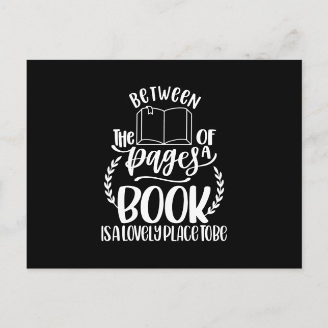 Postal El libro es un lugar encantador para ser (Anverso)