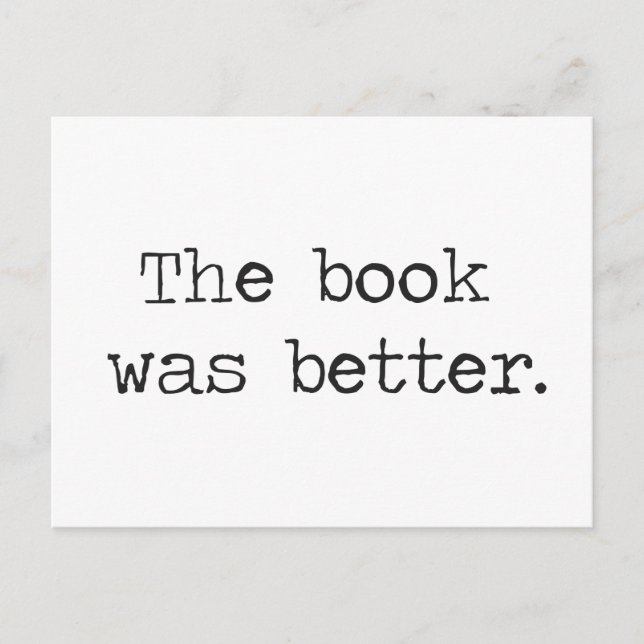Postal El libro fue mejor (Anverso)