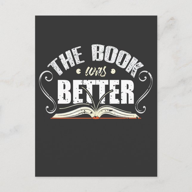 Postal El libro fue mejor - Funny Librarian (Anverso)