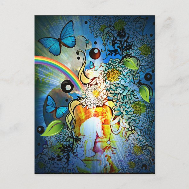 Postal El límite del cielo (Anverso)