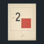 Postal El Lissitzky - 'Historia suprema sobre dos cuadrad<br><div class="desc">Este Suprematismo, pintura de diseño titulada, Cubierta del libro para la 'Historia suprema sobre dos cuadrados' fue hecha por El Lissitzky en 1920 mientras estaba en Moscú, Federación Rusa. Así, Lissitzky pronto se dedicó al arte judío, exhibiendo obras de artistas judíos locales, viajando a Mahilyow a estudiar la arquitectura tradicional...</div>