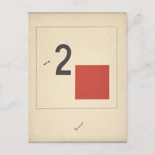 Postal El Lissitzky - 'Historia suprema sobre dos cuadrad
