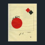 Postal El Lissitzky - Volando a la tierra desde la distan<br><div class="desc">Este Suprematismo, pintura de ilustracion titulada Volando a la tierra desde la distancia fue hecho por El Lissitzky en 1920 mientras estaba en Moscú, Federación Rusa. Así, Lissitzky pronto se dedicó al arte judío, exhibiendo obras de artistas judíos locales, viajando a Mahilyow a estudiar la arquitectura tradicional y los adornos...</div>