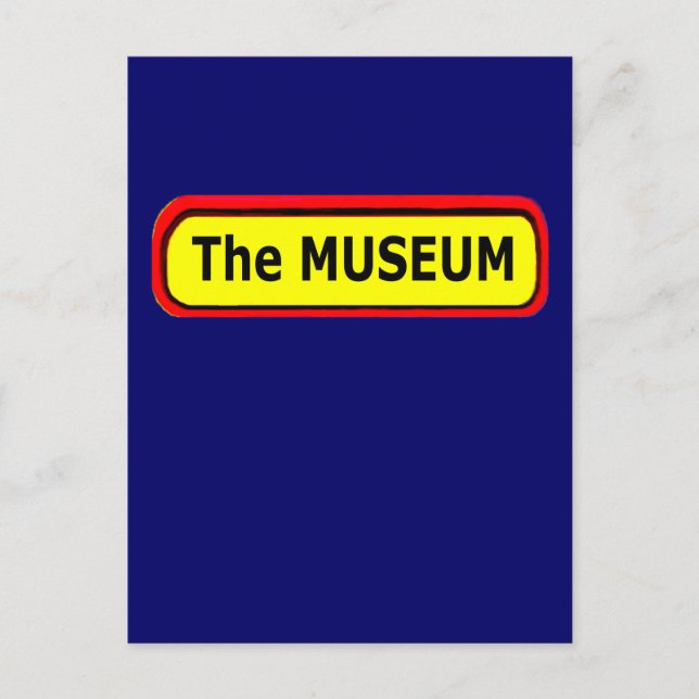 Postal El logo del MUSEO El Zazzle del MUSEO (Anverso)