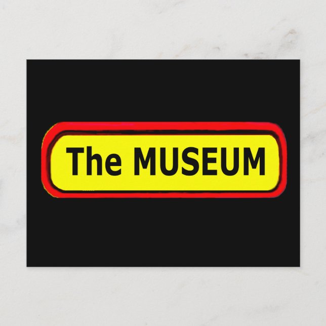 Postal El logo del MUSEO El Zazzle del MUSEO (Anverso)