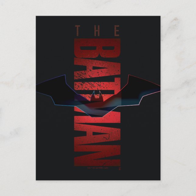 Postal El logotipo vertical de Batman (Anverso)