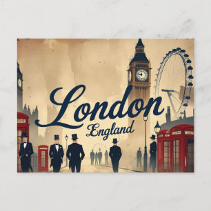 Postal El Londres clásico en la retro