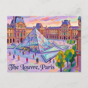 Postal El Louvre Francia