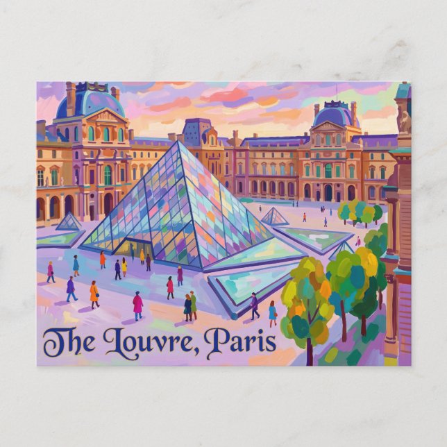Postal El Louvre Francia (Anverso)