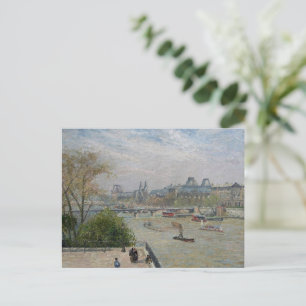 Postal El Louvre, la primavera de Camille Pissarro