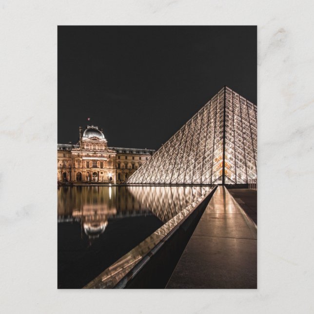 Postal El Louvre, París y Francia (Anverso)