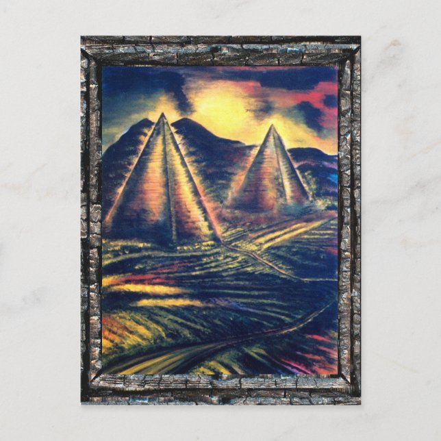 Postal El Lugar De Descanso, Las Pirámides (Anverso)