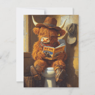 Postal El lúgubre lector   El contexto de un vaquero