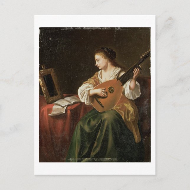 Postal El Lute Player (aceite en el panel) (Anverso)
