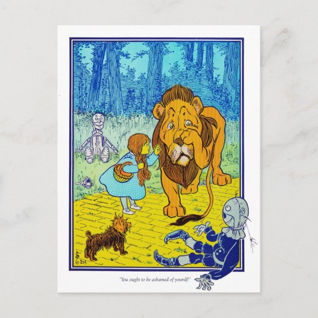 Postal El Mago de Oz: ¡Deberías estar avergonzado! (Anverso)