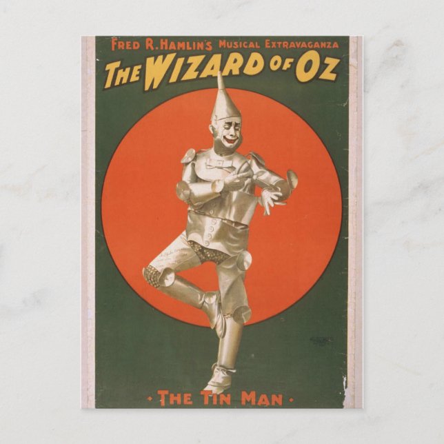 Postal El Mago de Oz, el Teatro Retro de 'El Hombre Estañ (Anverso)