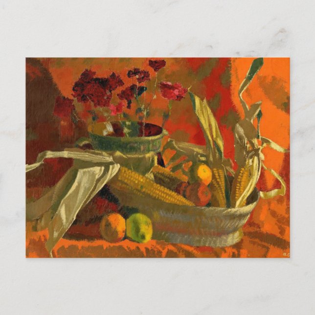 Postal El maíz y los Naranjas, la pintura de la vida, (Anverso)