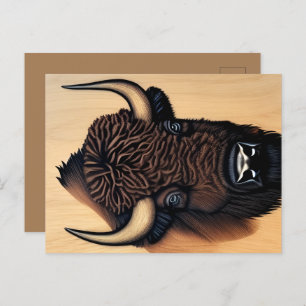Postal El Majestuoso Bison - Un Símbolo De Poder Y Libert