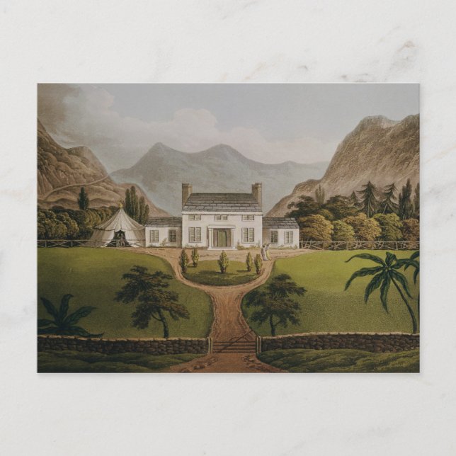 Postal El Mal-Maison de Bonaparte en St. Helena, 1821 (Anverso)