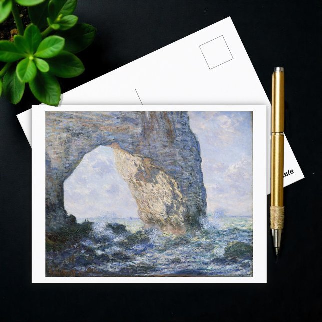 Postal El Manneporte cerca de Étretat, Monet (Subido por el creador)