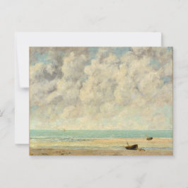 Postal El mar tranquilo por Courbet