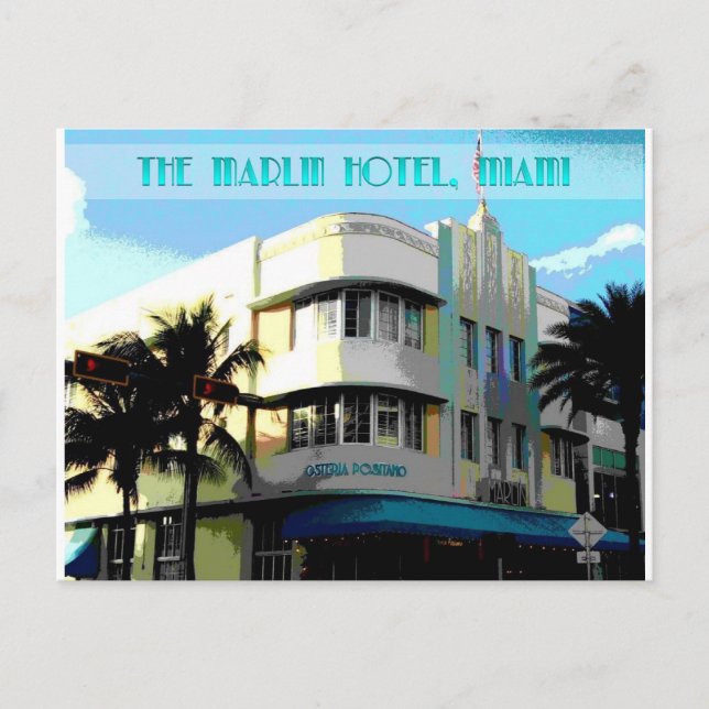 Postal El Marlin, Miami Beach (Anverso)