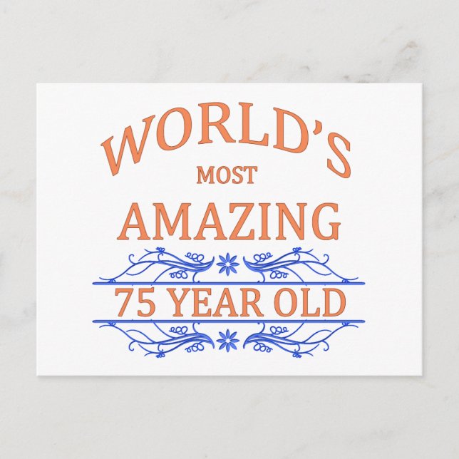 Postal El más asombroso niño de 75 años del mundo (Anverso)