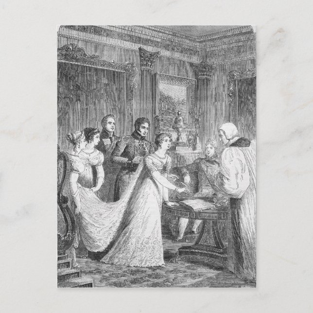 Postal El matrimonio de la princesa Charlotte de (Anverso)