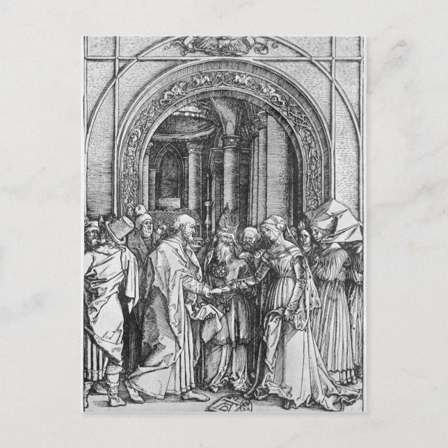 Postal El matrimonio de la Virgen (Anverso)